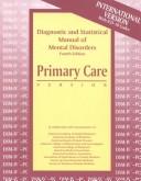 Cover of: Diagnostic and statistical manual of mental disorders: primary care version.