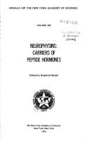 Neurophysins, carriers of peptide hormones by International Conference on Neurophysins, Carriers of Peptide Hormones New York Academy of Sciences 1974.