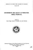 Cover of: Environment and society in transition by International Conference on Environment and Society in Transition New York 1974.