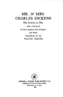 Cover of: Mr. and Mrs. Charles Dickens: His Letters to Her