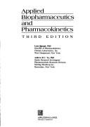 Cover of: Applied biopharmaceutics and pharmacokinetics by Leon Shargel