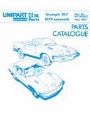 Cover of: Triumph Tr7 1979 Onwards Parts Catalogue: Patt No. Rtc9828Cc May 1982 (Triumph)