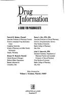 Cover of: Drug information: a guide for pharmacists