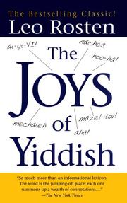 Cover of: The Joys of Yiddish | Leo Calvin Rosten