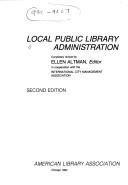 Cover of: Local public library administration.