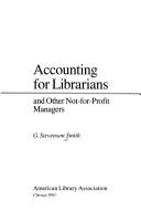 Cover of: Accounting for librarians and other not-for-profit managers