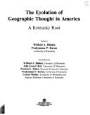 Cover of: The Evolution of geographic thought in America: a Kentucky root