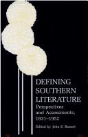 Cover of: Defining Southern Literature by John E. Bassett