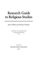 Cover of: Research guide to religious studies