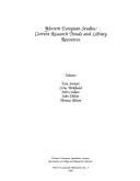 Cover of: Western European studies by editors, Eva Sartori ... [et al.].
