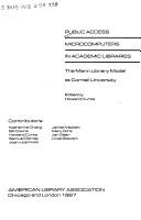 Cover of: Public access microcomputers in academic libraries: the Mann Library model at Cornell University
