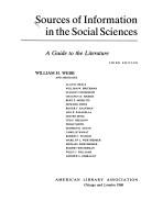 Cover of: Sources of information in the social sciences by William H. Webb ... [et al.].