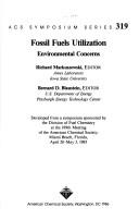 Cover of: Fossil fuels utilization: environmental concerns