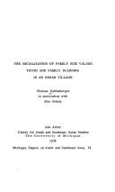 Cover of: The socialization of family size values: youth and family planning in an Indian village