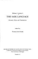 Cover of: William J. Gedney's the Saek language: glossary, texts, and translations