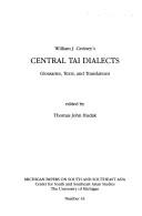 Cover of: William J. Gedney's central Tai dialects: glossaries, texts, and translations