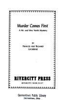 Cover of: Murder comes first by Frances Louise Davis Lockridge