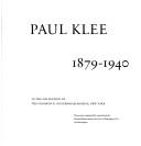 Cover of: Paul Klee, 1879-1940, in the collection of the Solomon R. Guggenheim Museum, New York.