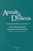 Cover of: Annals of Dyslexia 1998 (Annals of Dyslexia) by Ida