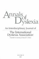 Cover of: Annals of Dyslexia 2003 (Annals of Dyslexia)