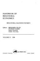Cover of: Handbook of Behavioral Economics: Behavioral Macroeconomics, 1986  | 