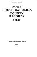 Cover of: Some South Carolina county records