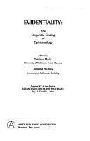 Cover of: Evidentiality: the linguistic coding of epistemology