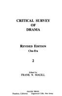 Cover of: Critical Survey of Drama by Frank N. Magill