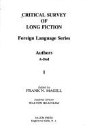 Cover of: Critical Survey of Long Fiction, Volume 1 (Foreign Language Series, Authors A-Dod)