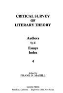 Cover of: Critical survey of literary theory