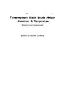 Cover of: Contemporary Black South African literature: a symposium