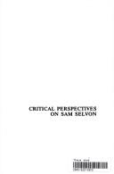 Cover of: Critical Perspectives on Sam Selvon