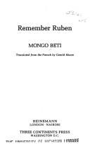 Cover of: Remember Ruben by Mongo Beti, Mongo Beti