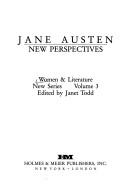 Cover of: Jane Austen: New Perspectives  by Janet Todd, Janet Todd