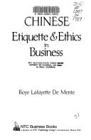 Cover of: Chinese Etiquette and Ethics in Business