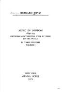 Cover of: Music in London by George Bernard Shaw