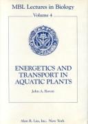 Cover of: Energetics and transport in aquatic plants