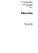 Cover of: Classification. Class L. Education