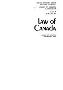 Cover of: Classification. Class K. Subclass KE. Law of Canada