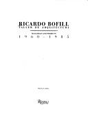 Cover of: Ricardo Bofill/Taller De Arquitectura