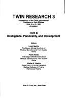 Cover of: Twin Research (Progress in Clinical & Biological Research) by International Congress on Twin Studies (3rd 1980 Jerusalem)