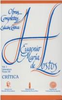 Cover of: Crítica by Eugenio María de Hostos