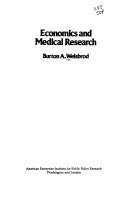 Cover of: Economics and medical research