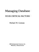 Managing Database by Michael M. Gorman