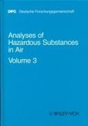 Cover of: Analyses of Hazardous Substances in Air, Vol. 1 (Deutsche Forschungsgemeinschaft)