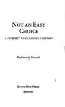 Cover of: Not an Easy Choice by Kathleen McDonnell