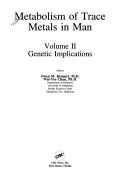 Cover of: Metabolism of trace metals in man