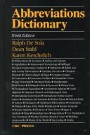 Cover of: Abbreviations dictionary by Ralph De Sola, Ralph De Sola, Ralph De Sola