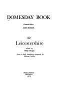 Cover of: Leicestershire (Domesday Books (Phillimore)) by John Morris