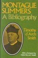 Cover of: Montague Summers a Bibliography